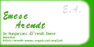 emese arendt business card